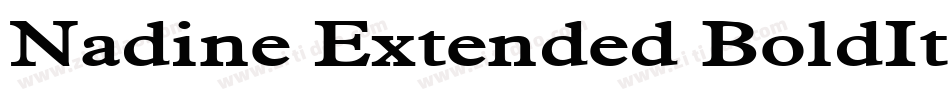 Nadine Extended BoldItalic字体转换